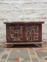 Liberty Reclaimed Wood Storage Trunk Blanket Box Multicolored 60x40x40 cm